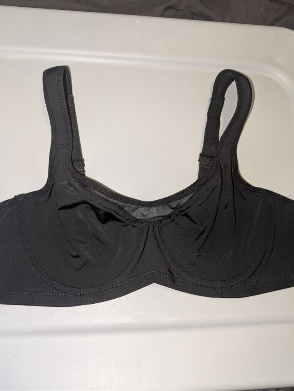 Hilaine Black CoolComfort Unlined Underwire Minimizer Bra Size 36DDD